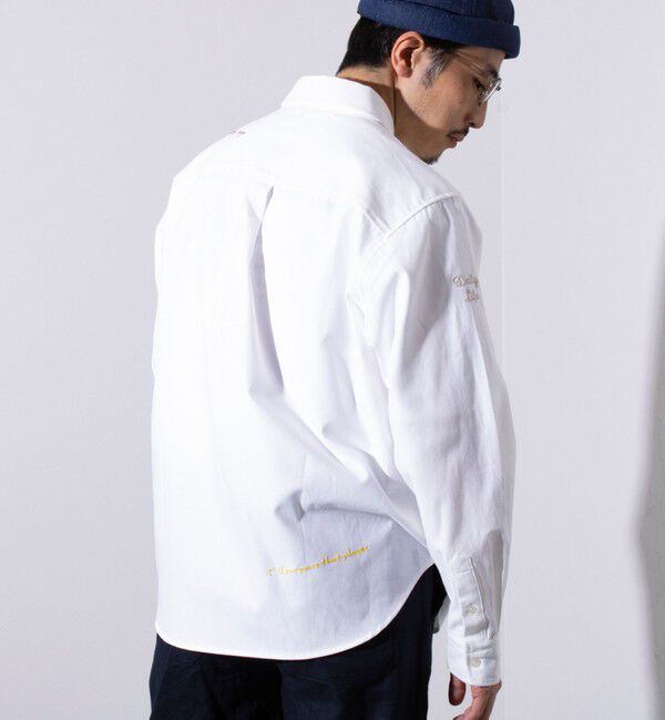 GLOSTER「【GLOSTER】Messageシャツ オックスフォードシャツ レギュラーカラー（無地/ストライプ）」|シャツ・ブラウス|