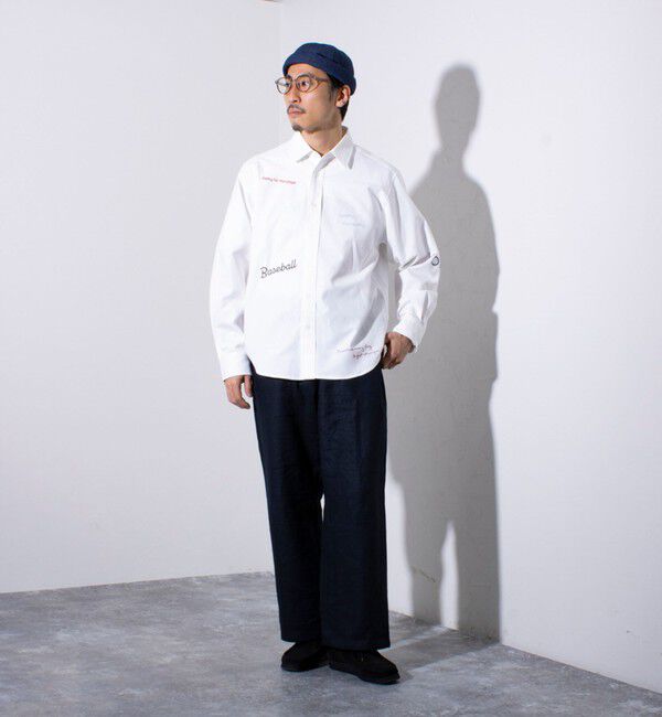 GLOSTER「【GLOSTER】Messageシャツ オックスフォードシャツ レギュラーカラー（無地/ストライプ）」|シャツ・ブラウス|