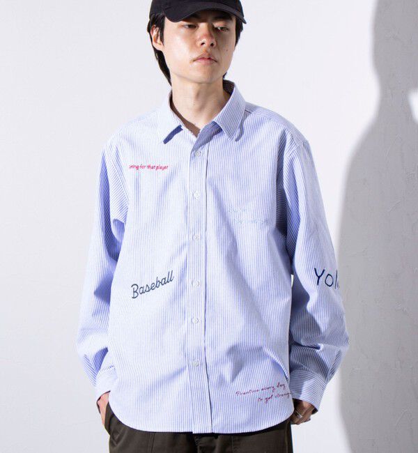 GLOSTER「【GLOSTER】Messageシャツ オックスフォードシャツ レギュラーカラー（無地/ストライプ）」|シャツ・ブラウス|