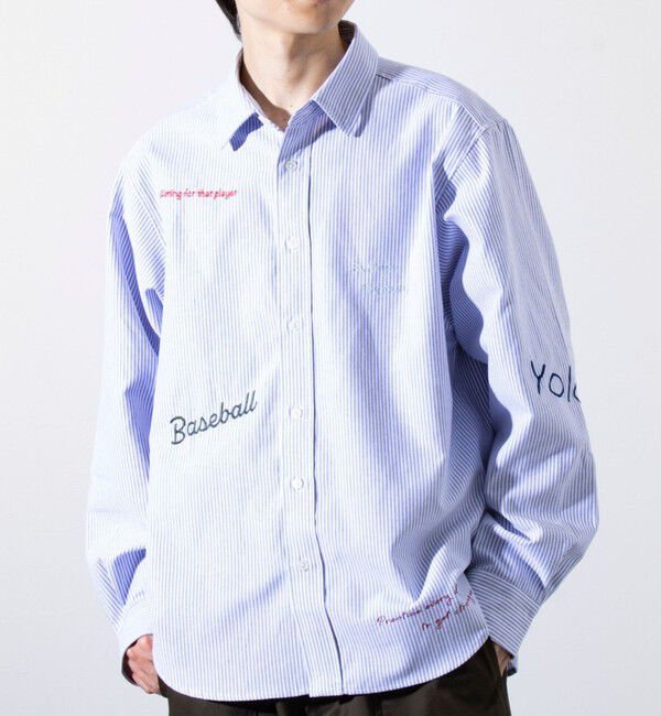 GLOSTER「【GLOSTER】Messageシャツ オックスフォードシャツ レギュラーカラー（無地/ストライプ）」|シャツ・ブラウス|