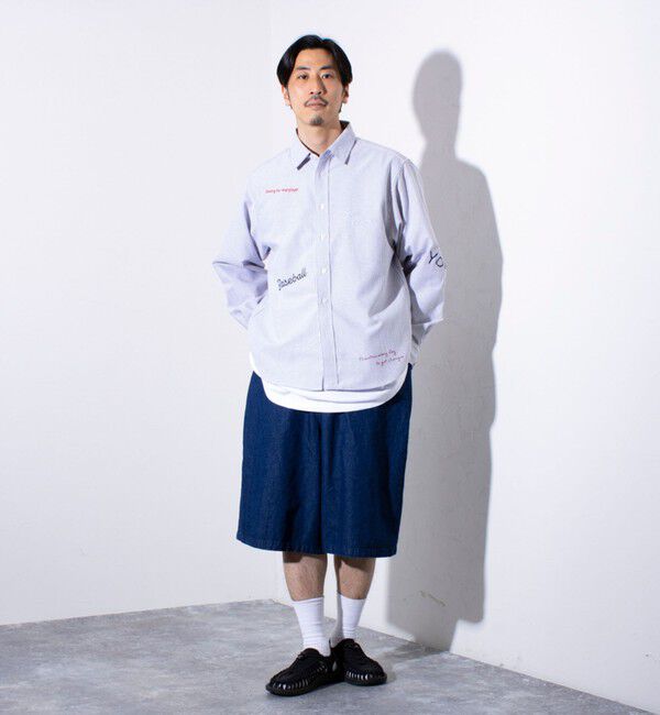 GLOSTER「【GLOSTER】Messageシャツ オックスフォードシャツ レギュラーカラー（無地/ストライプ）」|シャツ・ブラウス|