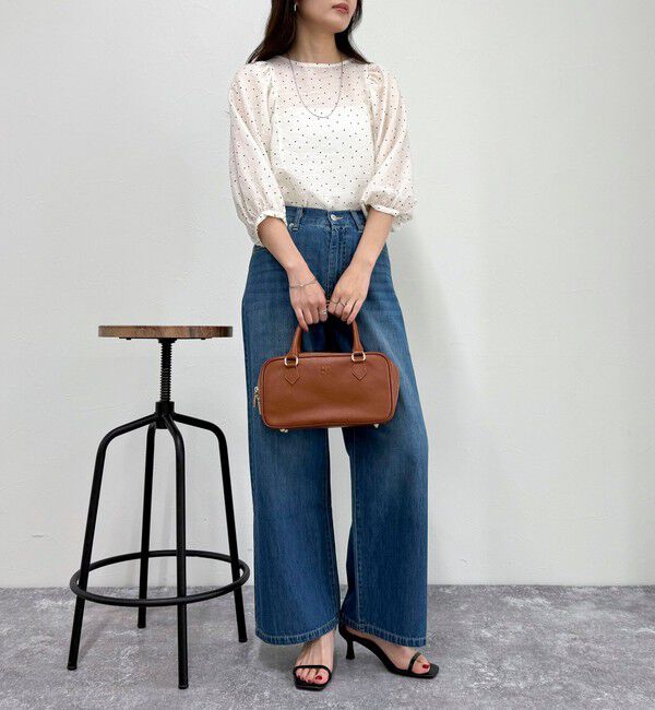fredy emue「ドットボリューム袖ブラウス」|シャツ・ブラウス|