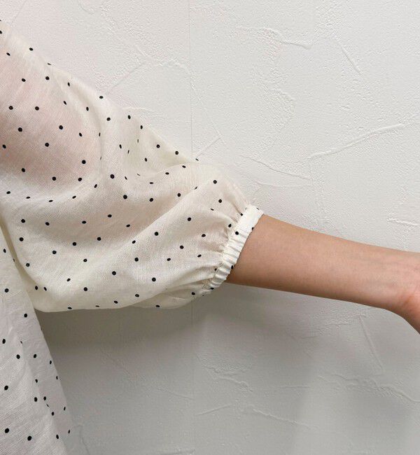 fredy emue「ドットボリューム袖ブラウス」|シャツ・ブラウス|