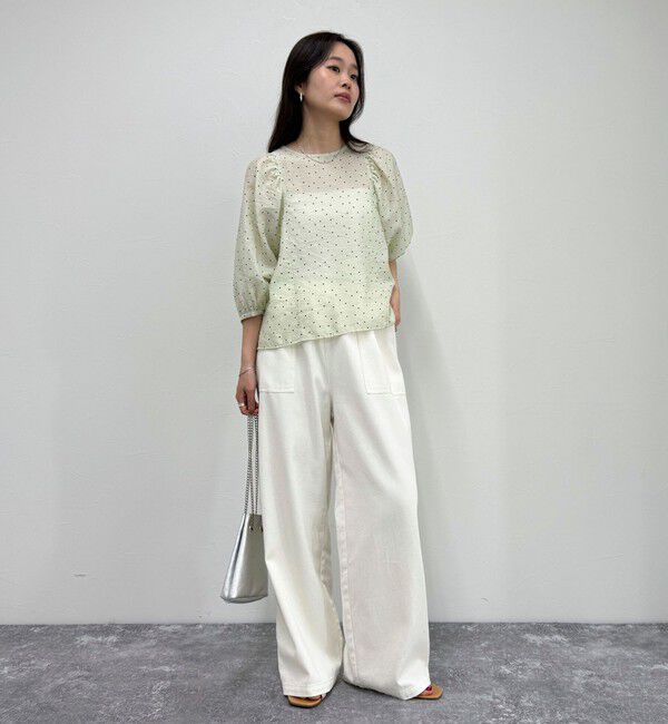 fredy emue「ドットボリューム袖ブラウス」|シャツ・ブラウス|