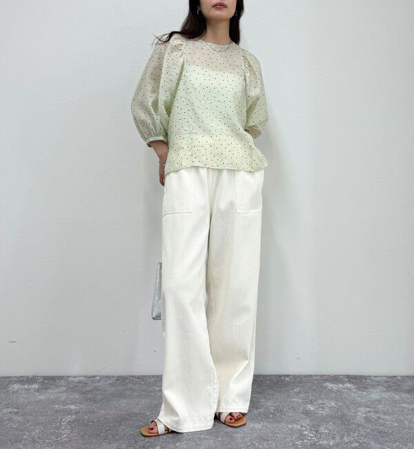 fredy emue「ドットボリューム袖ブラウス」|シャツ・ブラウス|