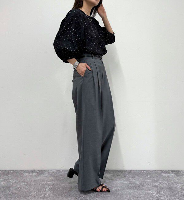 fredy emue「ドットボリューム袖ブラウス」|シャツ・ブラウス|