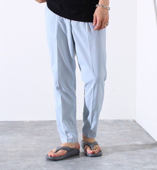 GLOSTER「【GLOSTER/グロスター】メッシュサッカー素材 テーパードイージーパンツ」|チノ|