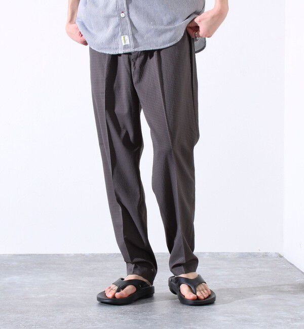 GLOSTER「【GLOSTER/グロスター】メッシュサッカー素材 テーパードイージーパンツ」|チノ|