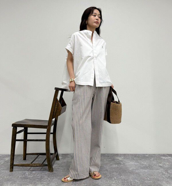 fredy emue「【GEVACO/ゲバコ】バンドカラーフライフロントフレンチスリーブシャツ」|シャツ・ブラウス|