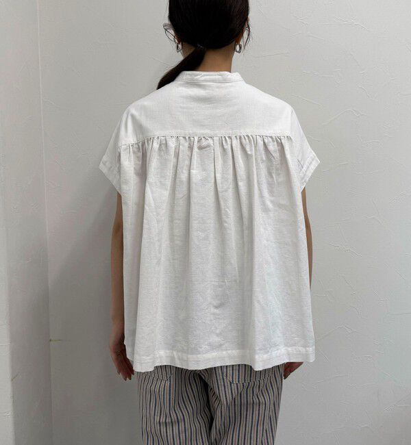 fredy emue「【GEVACO/ゲバコ】バンドカラーフライフロントフレンチスリーブシャツ」|シャツ・ブラウス|