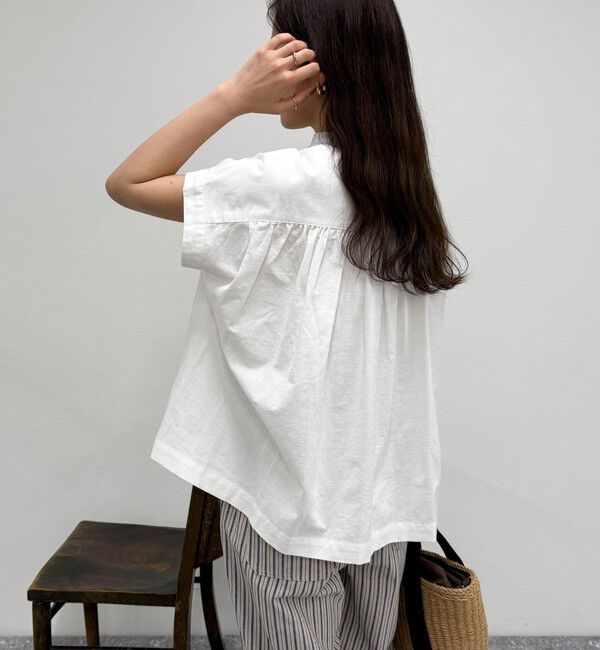 fredy emue「【GEVACO/ゲバコ】バンドカラーフライフロントフレンチスリーブシャツ」|シャツ・ブラウス|