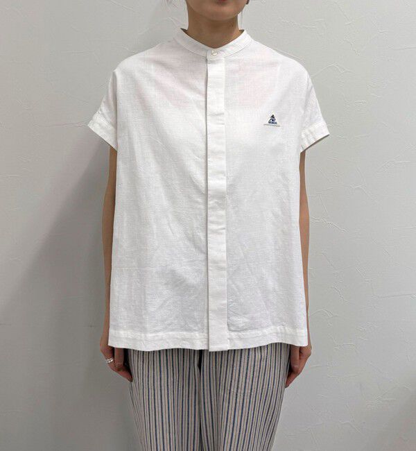 fredy emue「【GEVACO/ゲバコ】バンドカラーフライフロントフレンチスリーブシャツ」|シャツ・ブラウス|