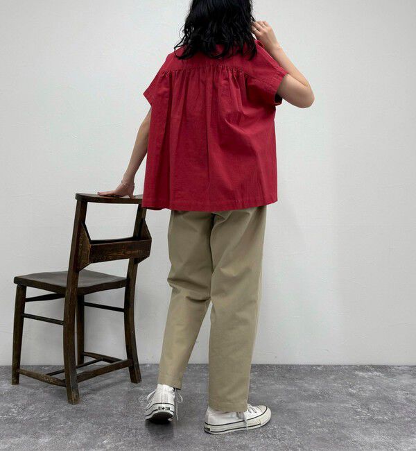 fredy emue「【GEVACO/ゲバコ】バンドカラーフライフロントフレンチスリーブシャツ」|シャツ・ブラウス|