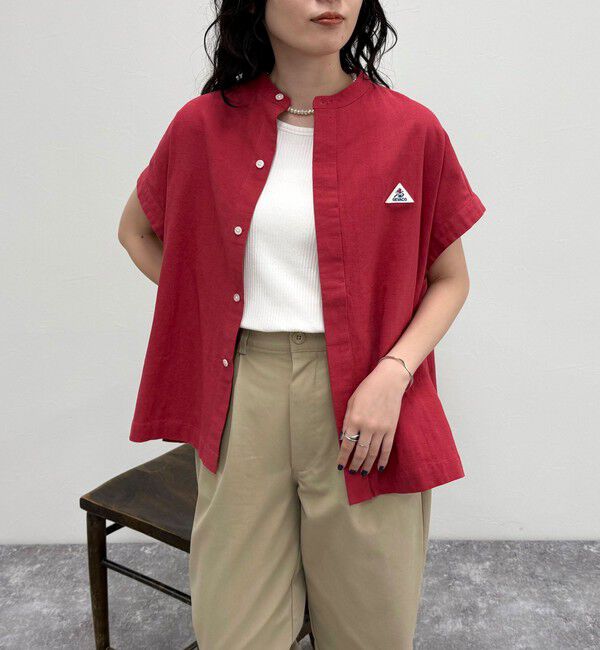 fredy emue「【GEVACO/ゲバコ】バンドカラーフライフロントフレンチスリーブシャツ」|シャツ・ブラウス|