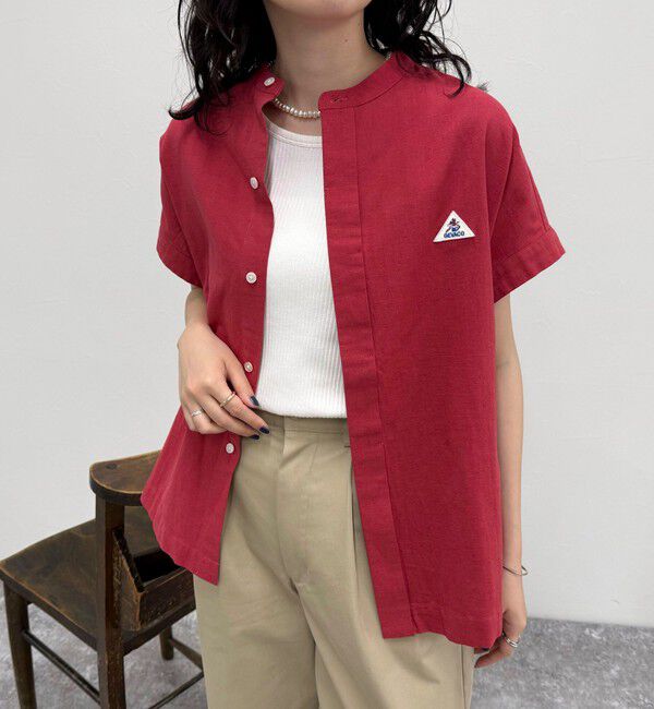 fredy emue「【GEVACO/ゲバコ】バンドカラーフライフロントフレンチスリーブシャツ」|シャツ・ブラウス|