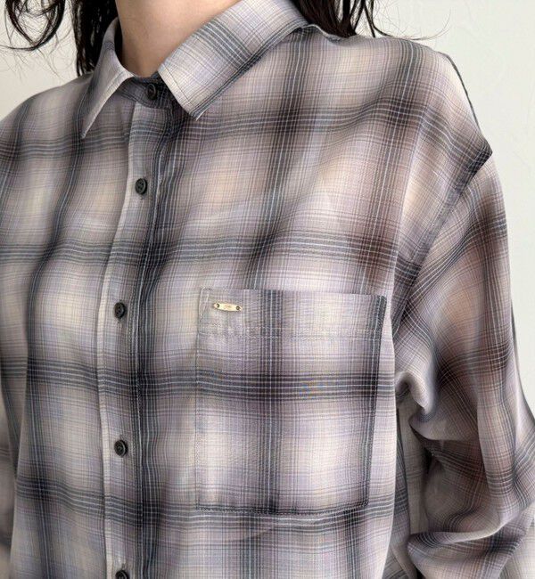 fredy emue「オンブレーチェック柄シャツ」|シャツ・ブラウス|