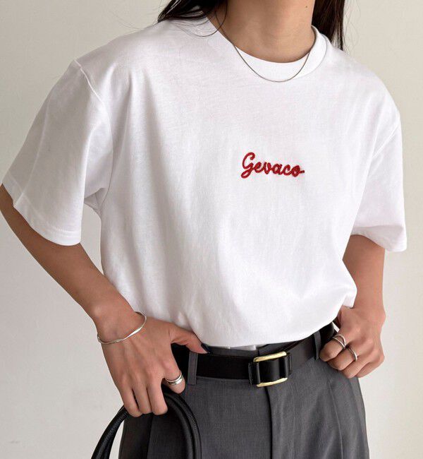 fredy emue「【GEVACO/ゲバコ】ワンポイントロゴチェーン刺繍半袖Tシャツ」|Tシャツ・カットソー|