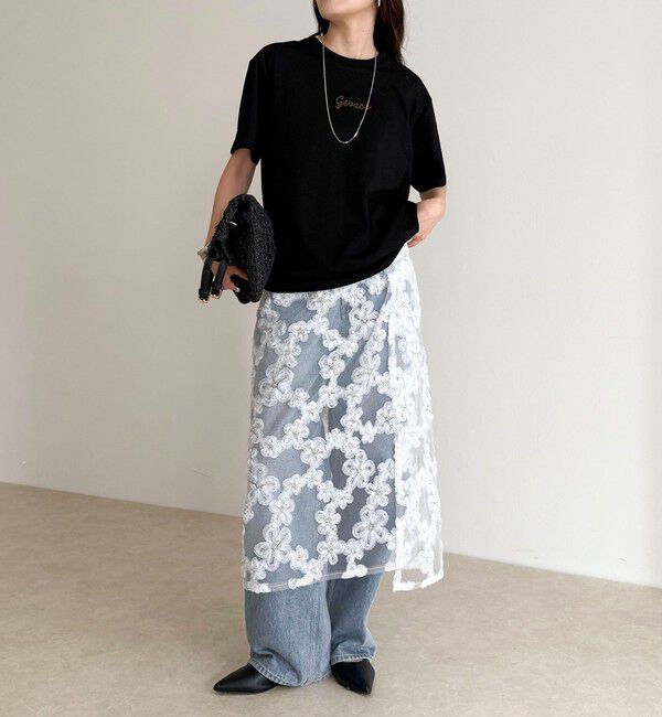 fredy emue「【GEVACO/ゲバコ】ワンポイントロゴチェーン刺繍半袖Tシャツ」|Tシャツ・カットソー|