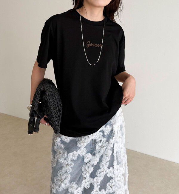 fredy emue「【GEVACO/ゲバコ】ワンポイントロゴチェーン刺繍半袖Tシャツ」|Tシャツ・カットソー|
