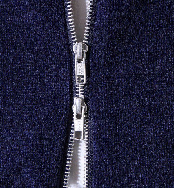 GLOSTER「【チクチクしないニットシリーズ】モールダブルフェイス クルージップカーデ」|カーディガン|