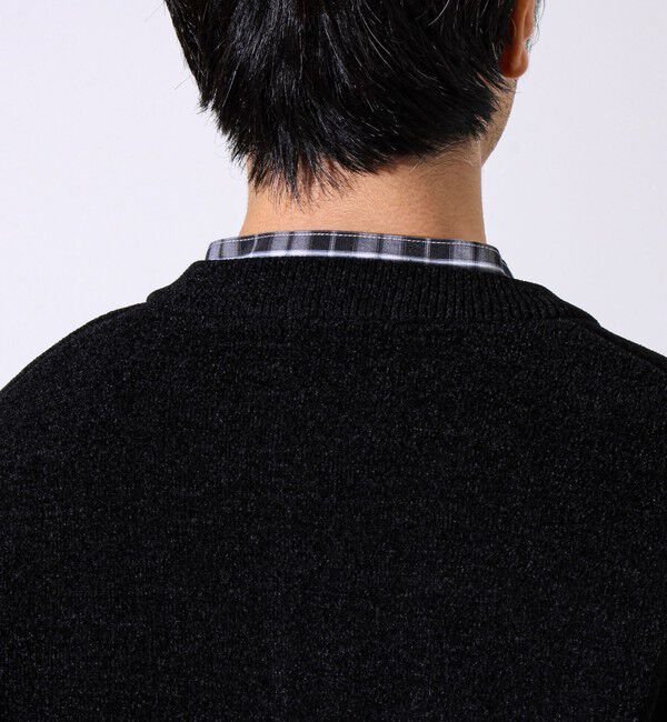 GLOSTER「【チクチクしないニットシリーズ】モールダブルフェイス クルージップカーデ」|カーディガン|