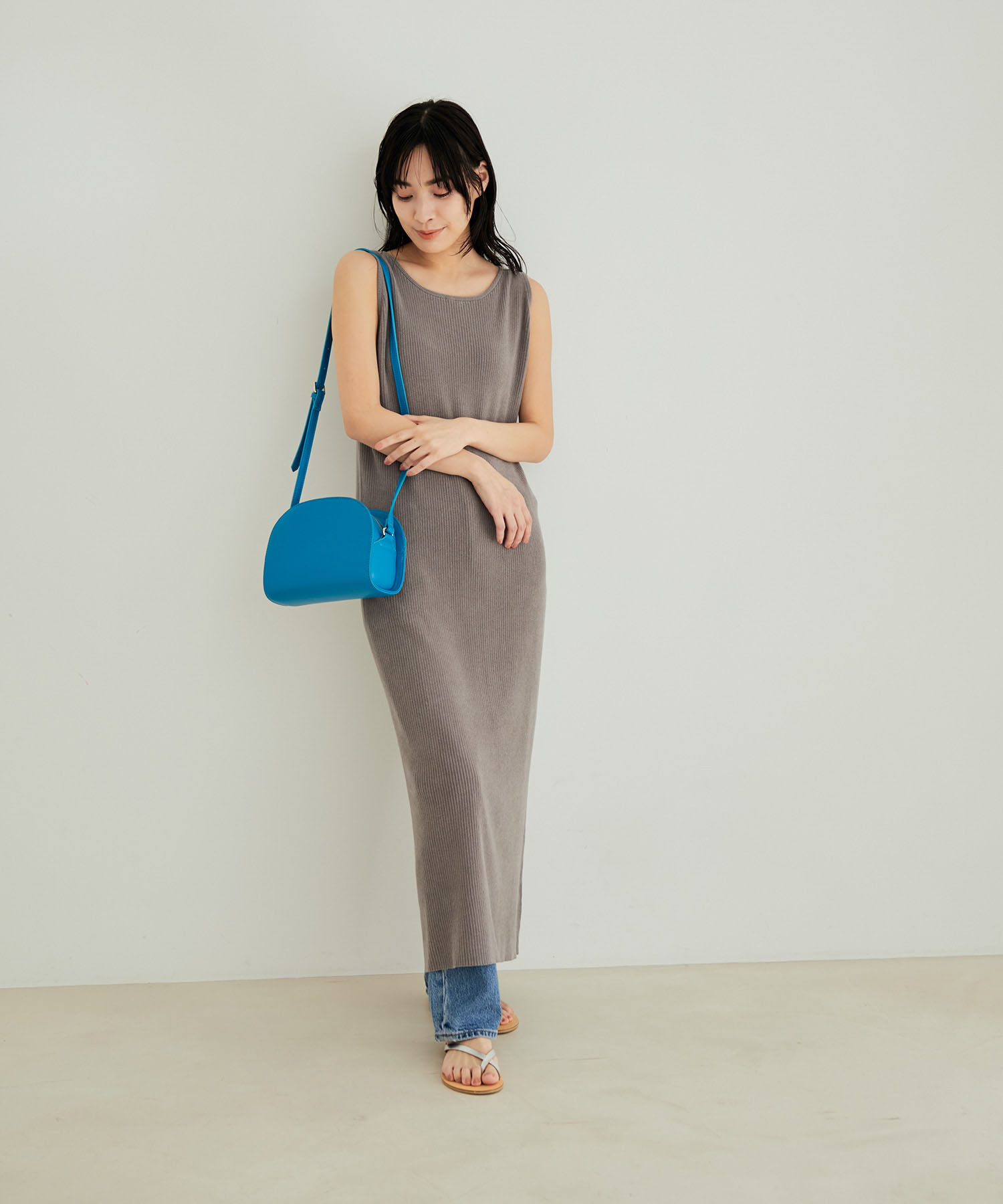 SALON adam et rope'「【極上の肌ざわり】リブロングワンピース -CreamyCotton /クリーミーコットン-」|ワンピース|