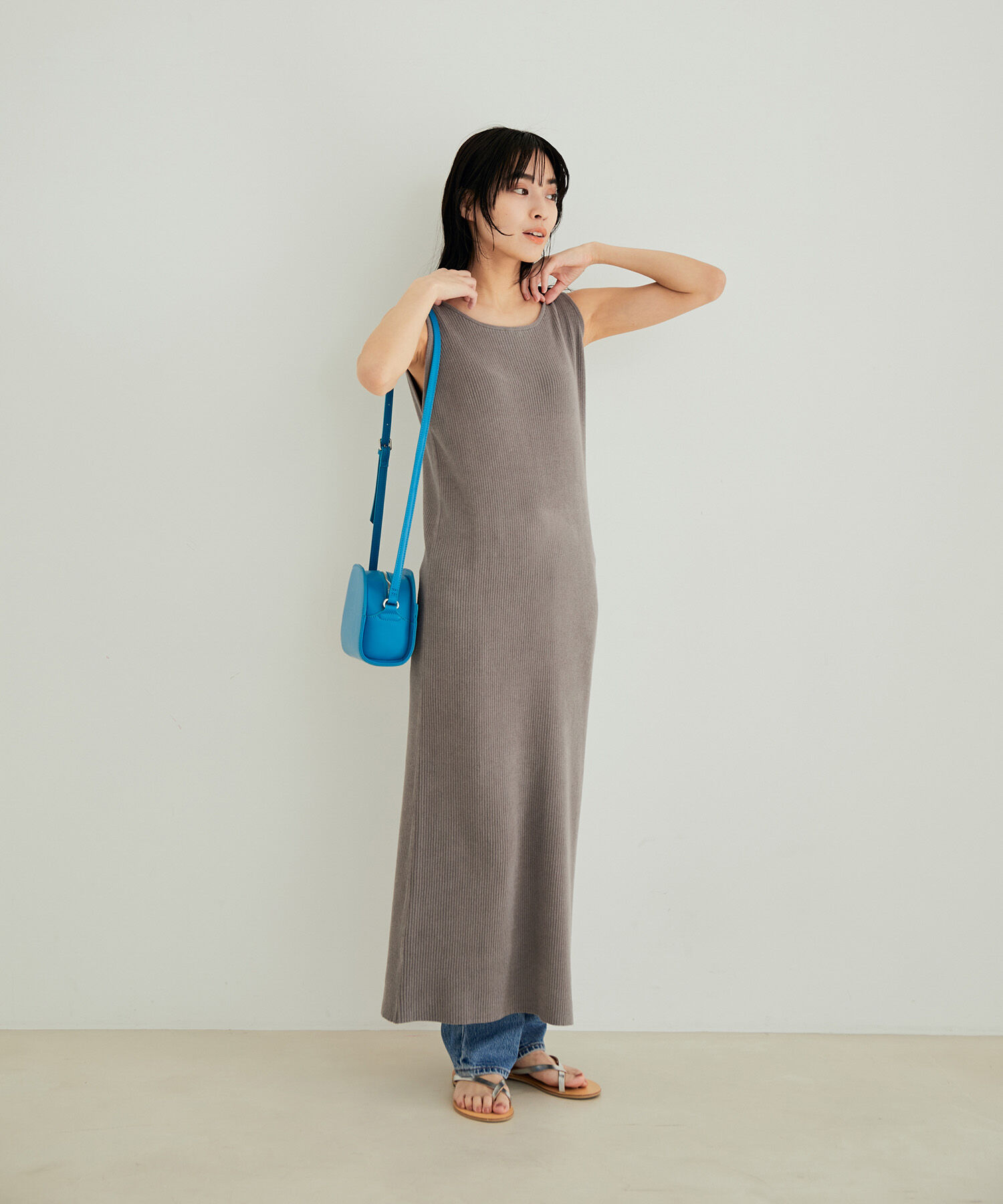 SALON adam et rope'「【極上の肌ざわり】リブロングワンピース -CreamyCotton /クリーミーコットン-」|ワンピース|