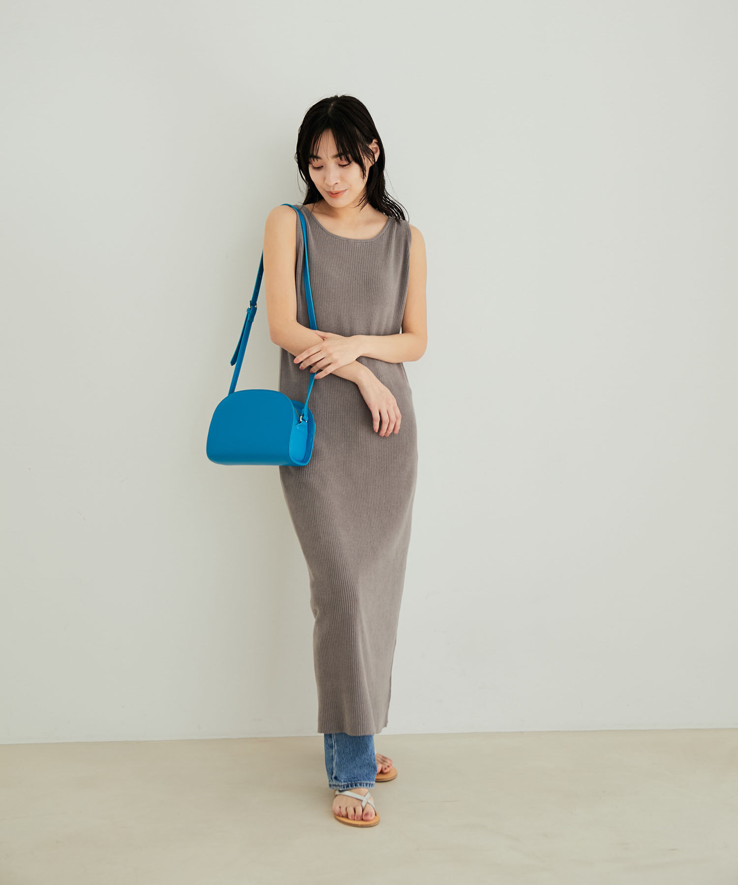 SALON adam et rope'「【極上の肌ざわり】リブロングワンピース -CreamyCotton /クリーミーコットン-」|ワンピース|