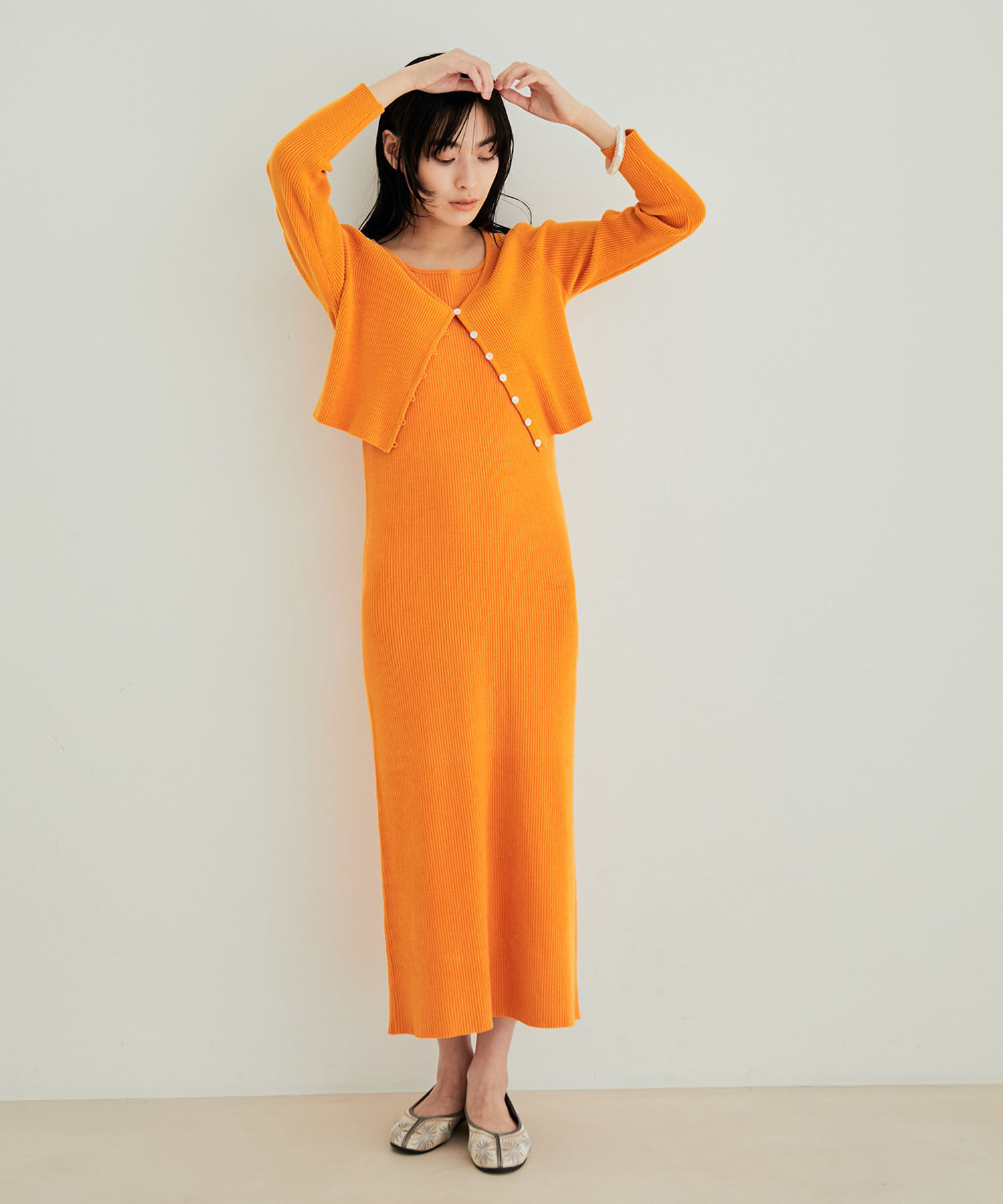 SALON adam et rope'「【極上の肌ざわり】リブロングワンピース -CreamyCotton /クリーミーコットン-」|ワンピース|