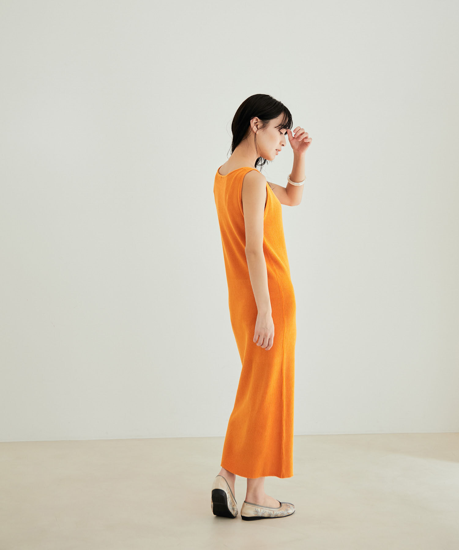 SALON adam et rope'「【極上の肌ざわり】リブロングワンピース -CreamyCotton /クリーミーコットン-」|ワンピース|