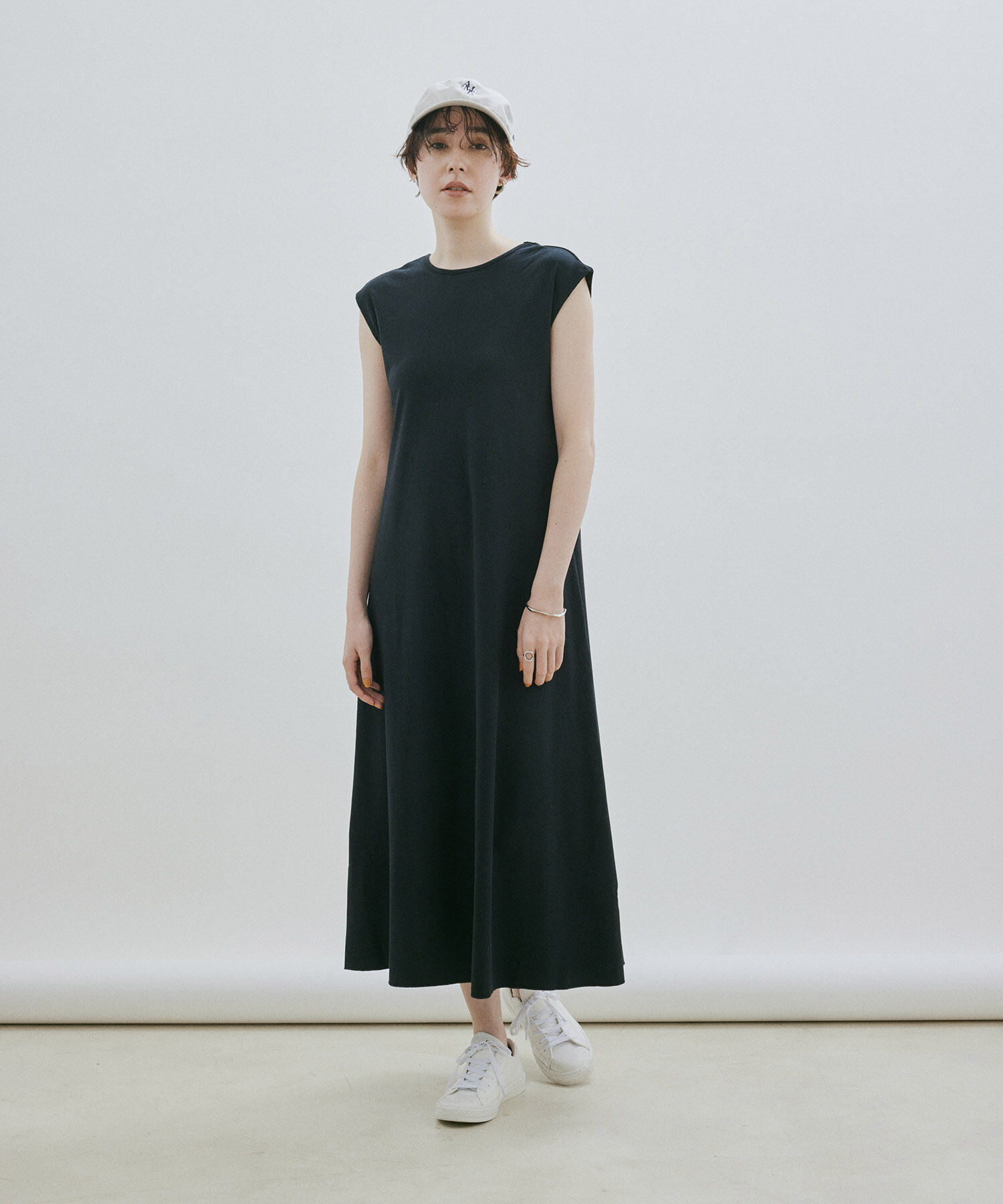 SALON adam et rope'「【2WAY・手洗い可能】ストレッチテレコノースリーブワンピース」|ワンピース|