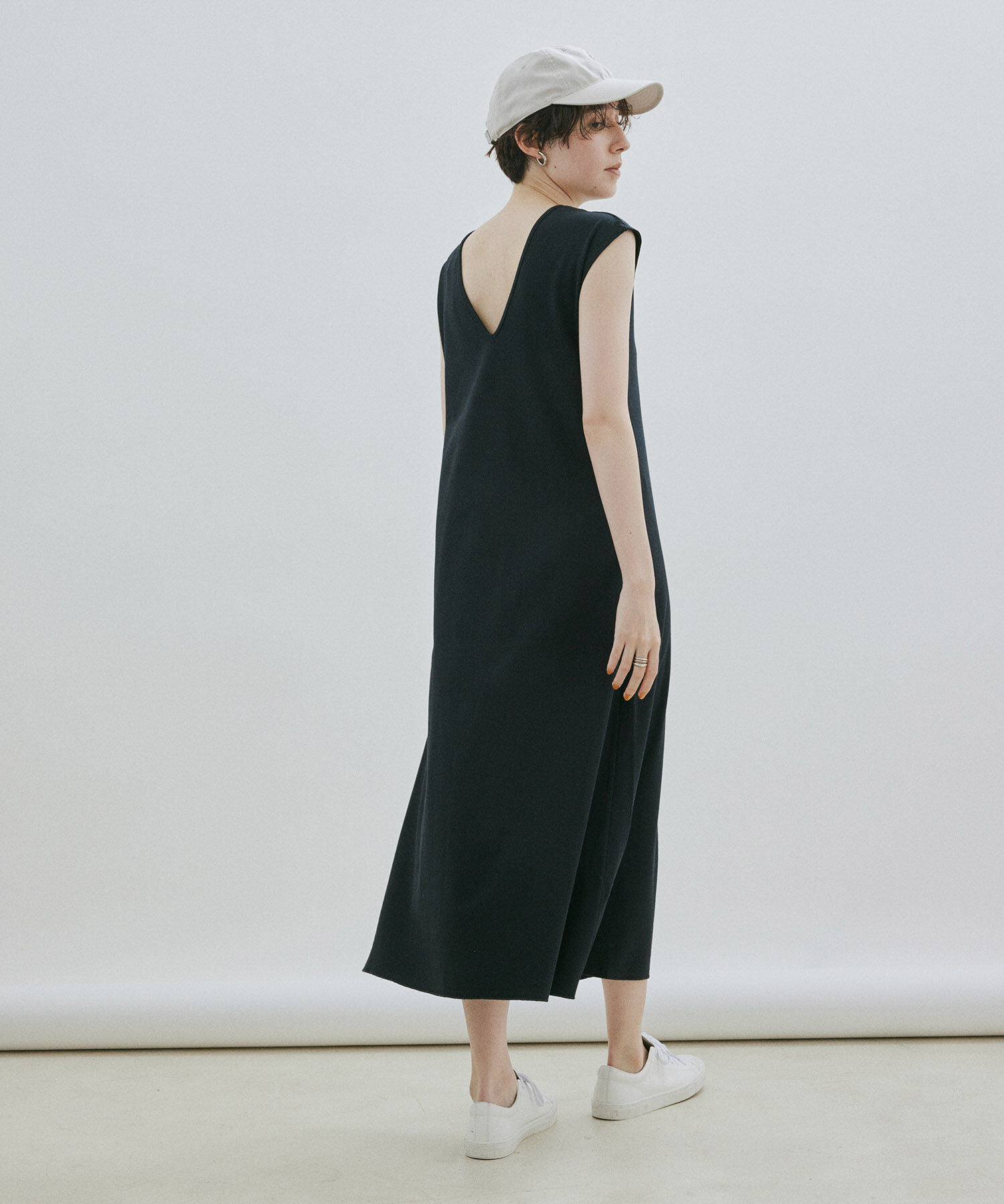 SALON adam et rope'「【2WAY・手洗い可能】ストレッチテレコノースリーブワンピース」|ワンピース|