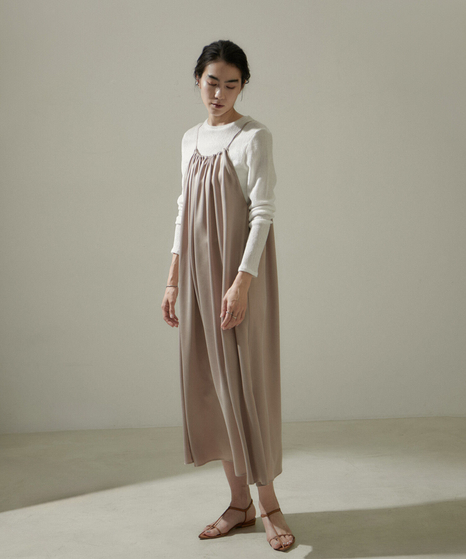 SALON adam et rope'「[24SS]GENTLE SILK2WAYキャミワンピース【セットアップ対応】」|ワンピース|