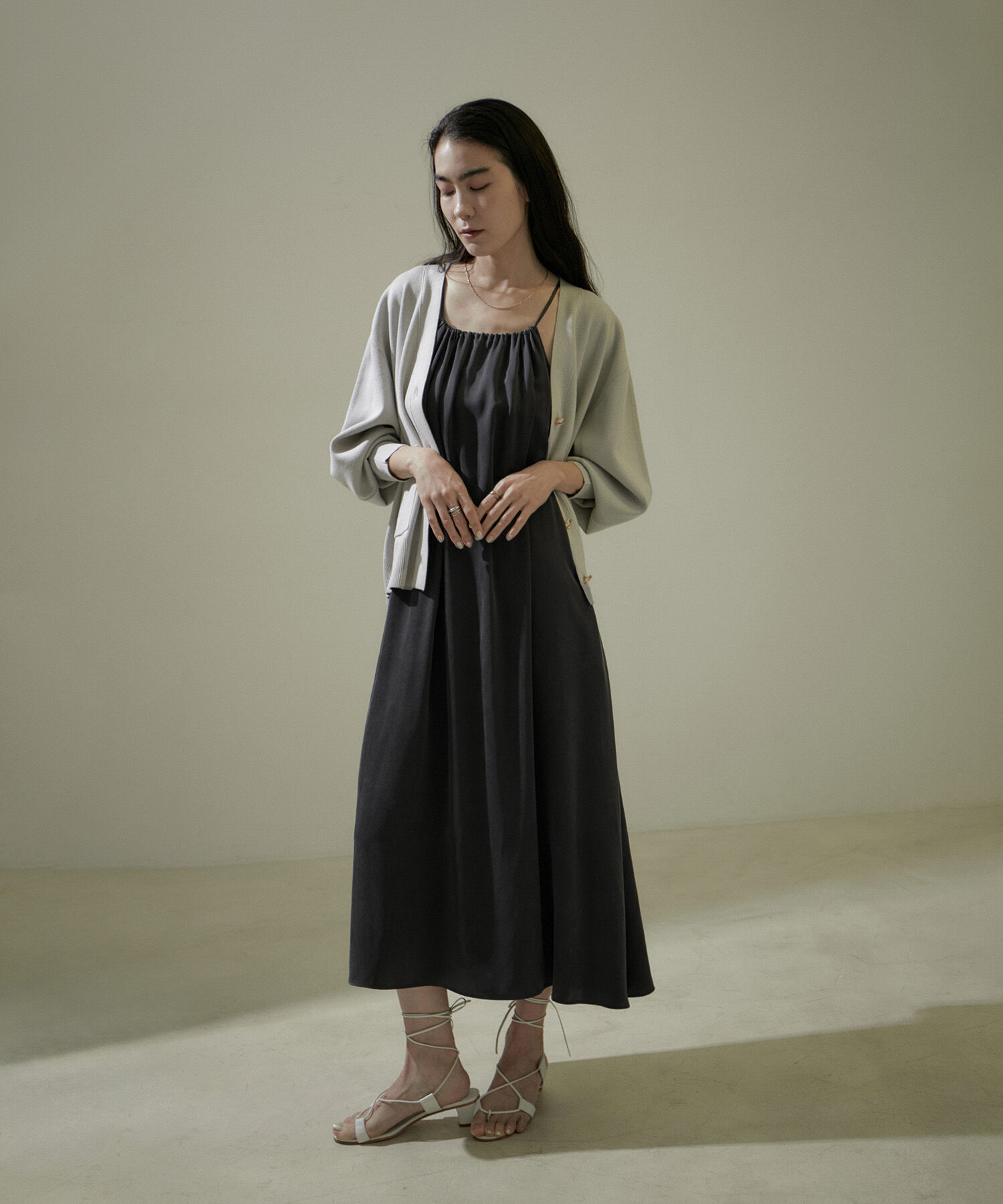 SALON adam et rope'「[24SS]GENTLE SILK2WAYキャミワンピース【セットアップ対応】」|ワンピース|