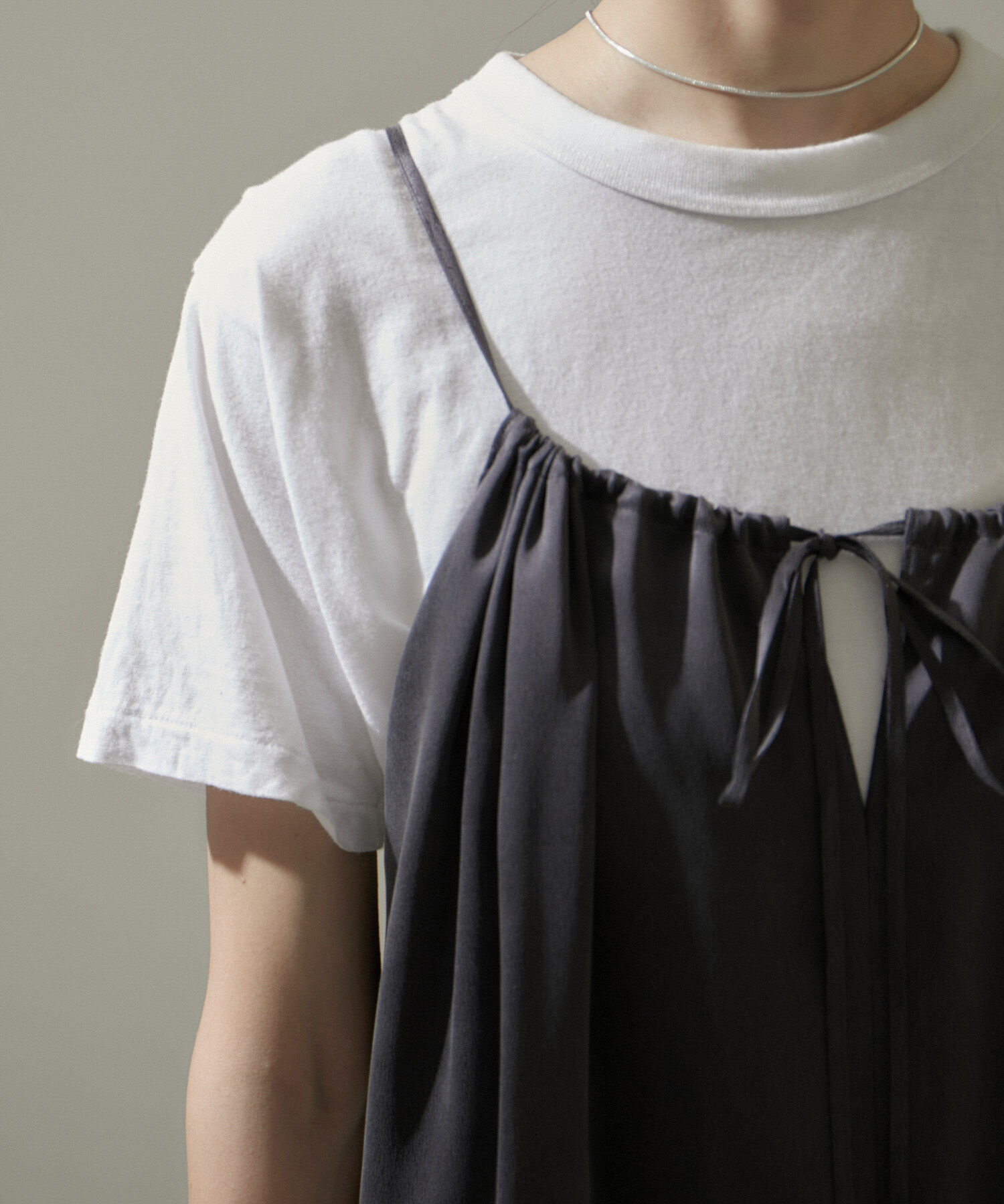 SALON adam et rope'「[24SS]GENTLE SILK2WAYキャミワンピース【セットアップ対応】」|ワンピース|