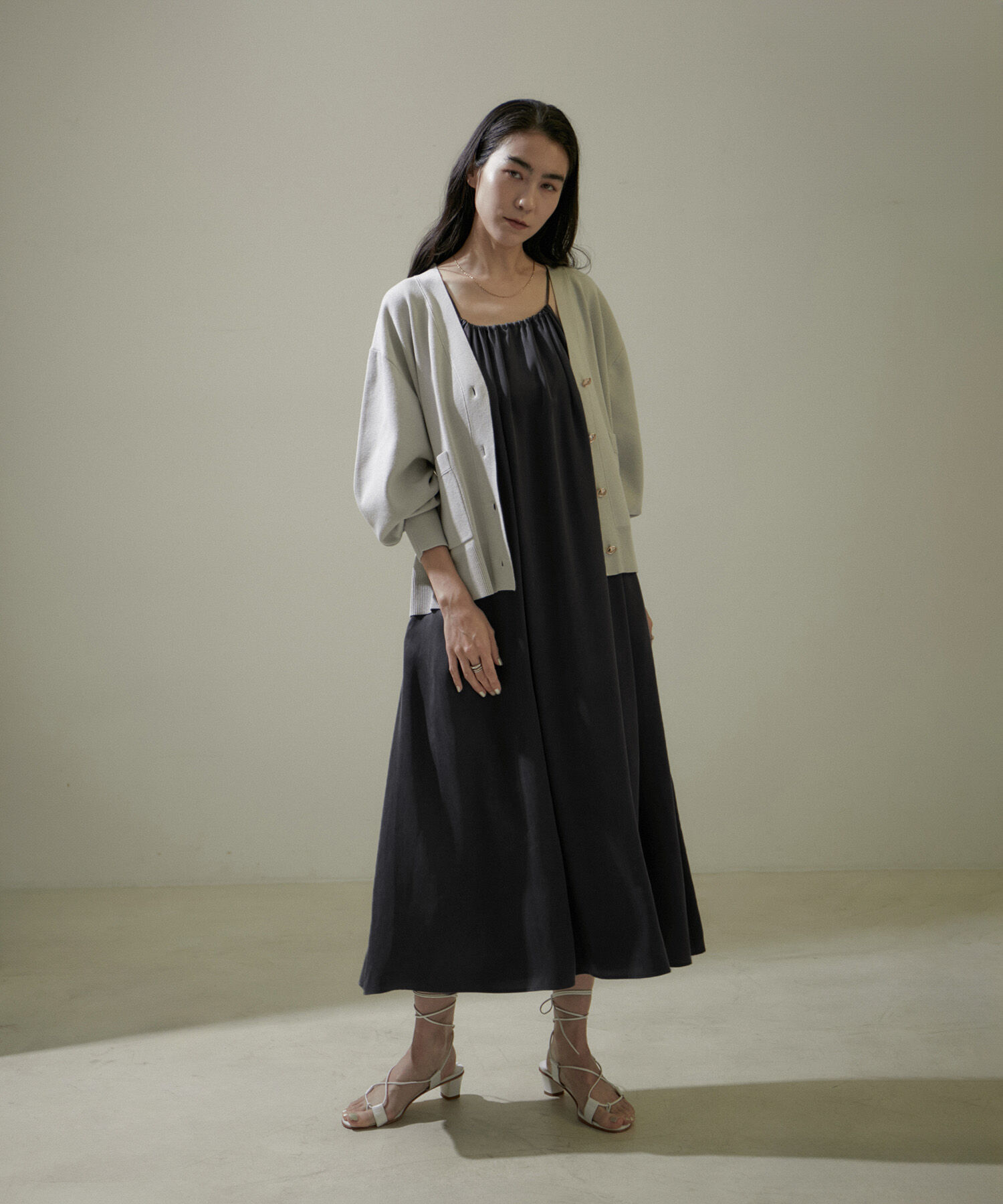 SALON adam et rope'「[24SS]GENTLE SILK2WAYキャミワンピース【セットアップ対応】」|ワンピース|