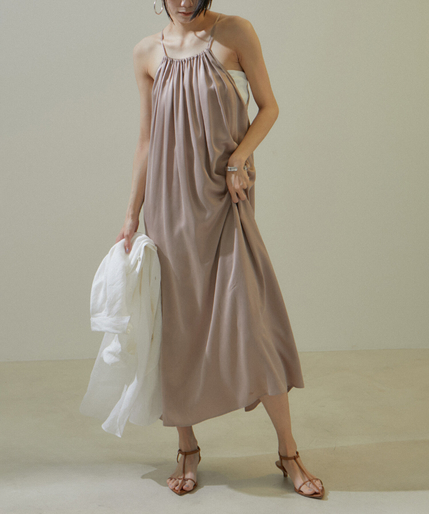 SALON adam et rope'「[24SS]GENTLE SILK2WAYキャミワンピース【セットアップ対応】」|ワンピース|