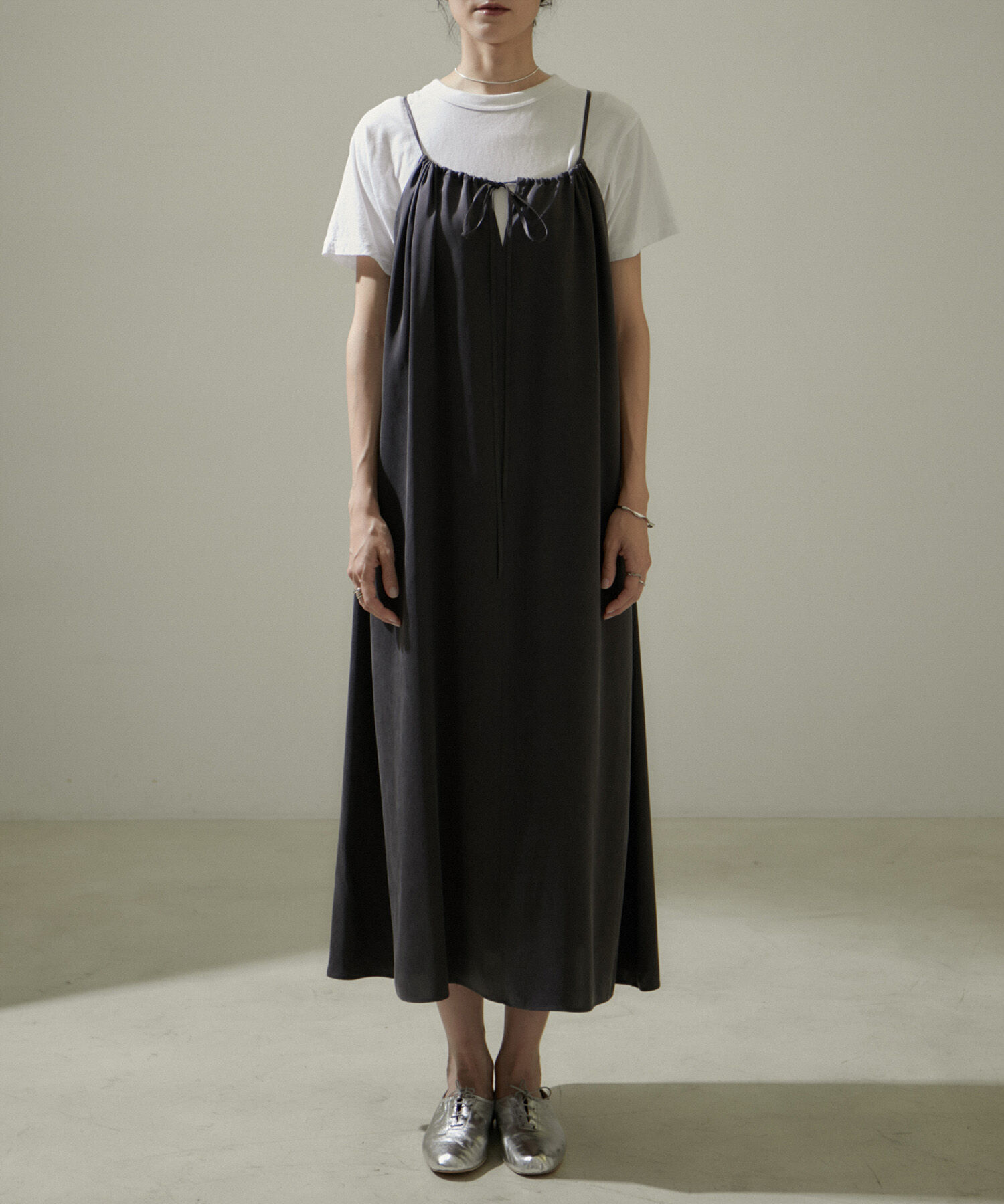 SALON adam et rope'「[24SS]GENTLE SILK2WAYキャミワンピース【セットアップ対応】」|ワンピース|