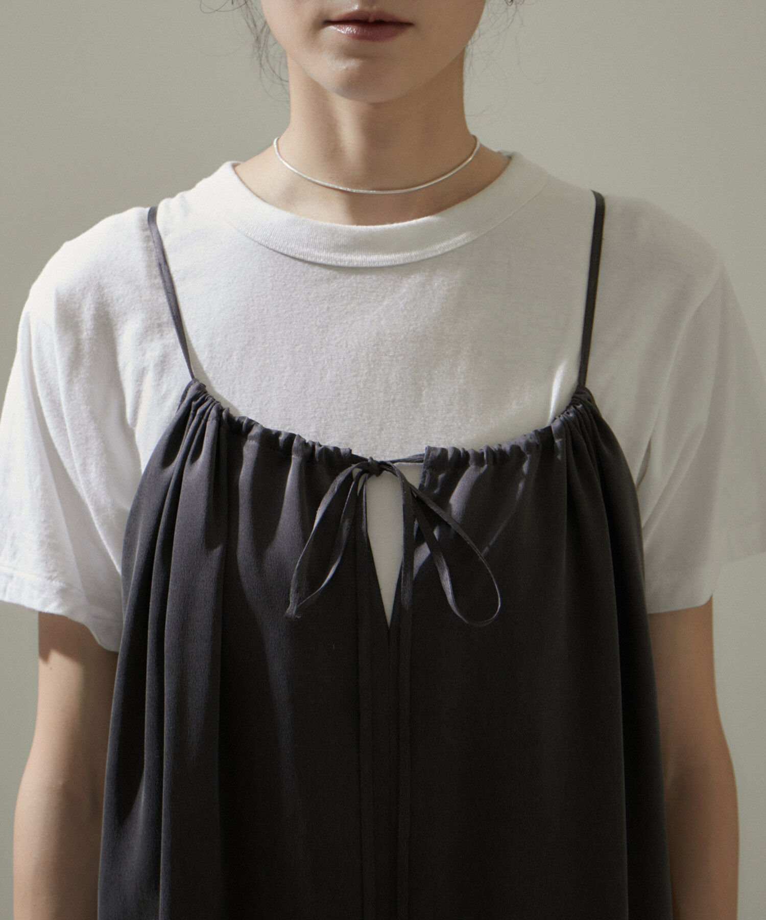SALON adam et rope'「[24SS]GENTLE SILK2WAYキャミワンピース【セットアップ対応】」|ワンピース|