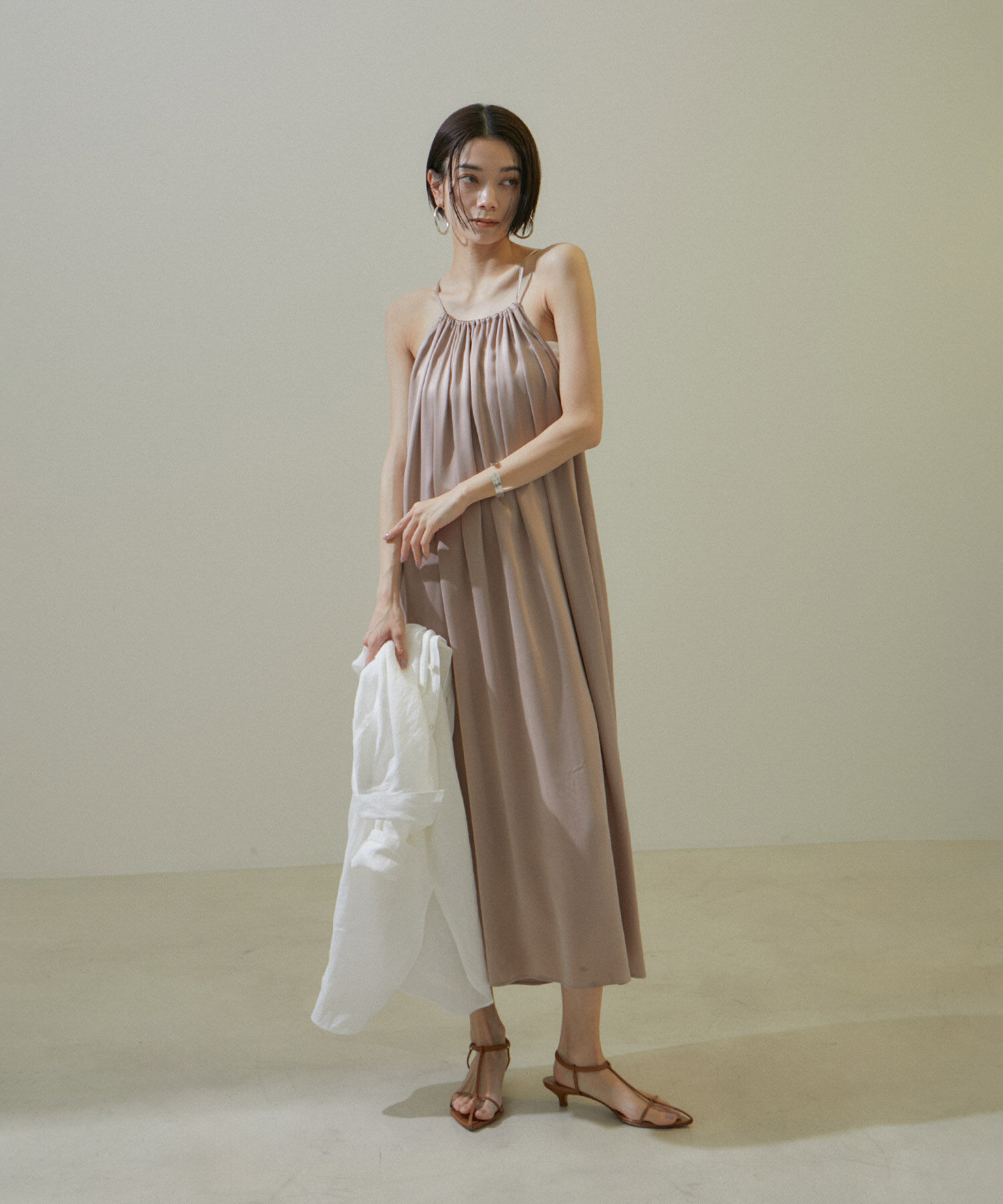 SALON adam et rope'「[24SS]GENTLE SILK2WAYキャミワンピース【セットアップ対応】」|ワンピース|