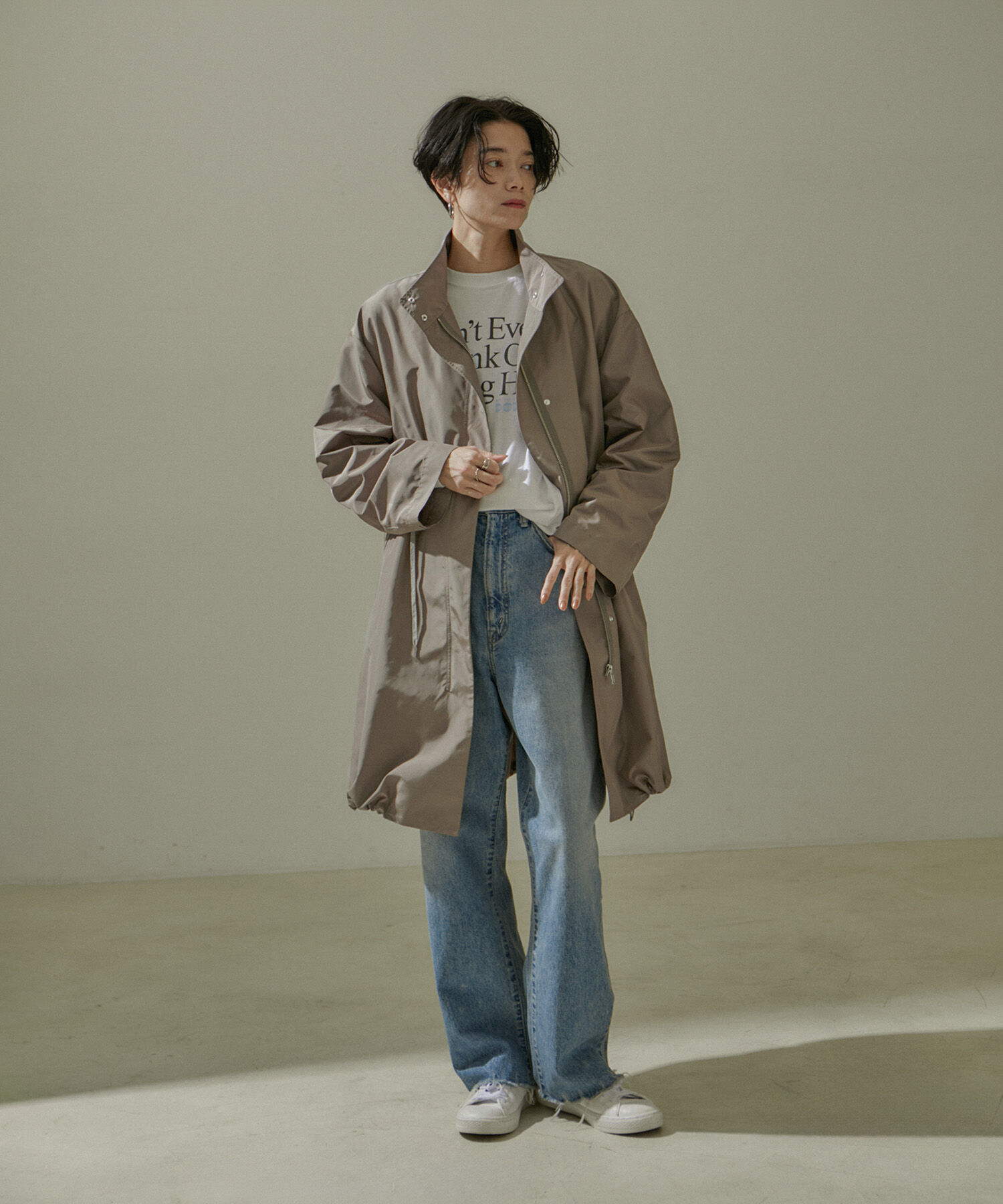 SALON adam et rope'「[24SS]ミリタリースタンドカラーコート/モッズコート【撥水加工・洗える】」|ミリタリージャケット|