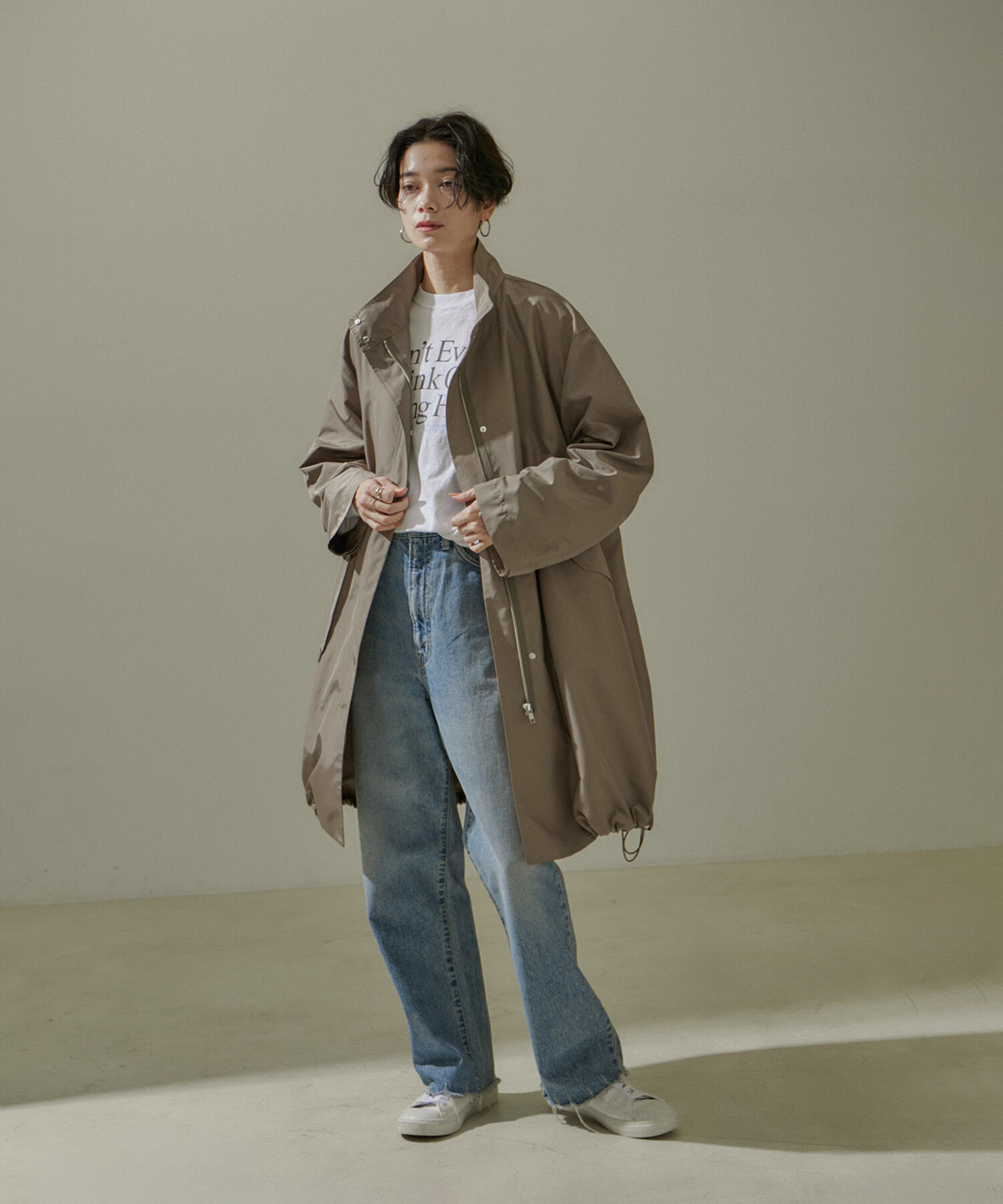 SALON adam et rope'「[24SS]ミリタリースタンドカラーコート/モッズコート【撥水加工・洗える】」|ミリタリージャケット|