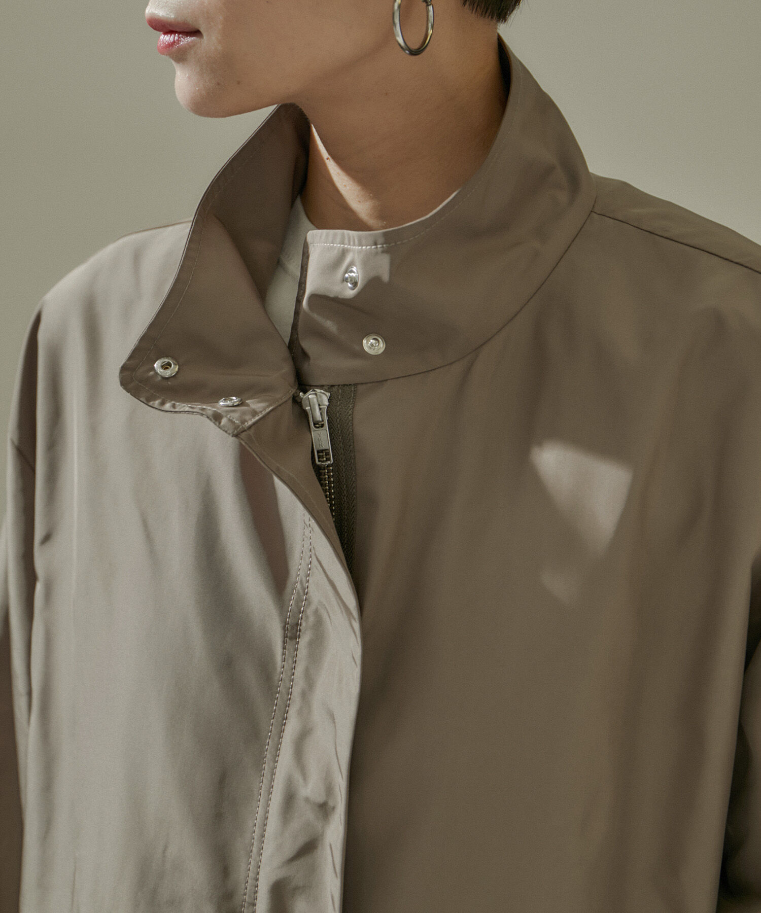 SALON adam et rope'「[24SS]ミリタリースタンドカラーコート/モッズコート【撥水加工・洗える】」|ミリタリージャケット|