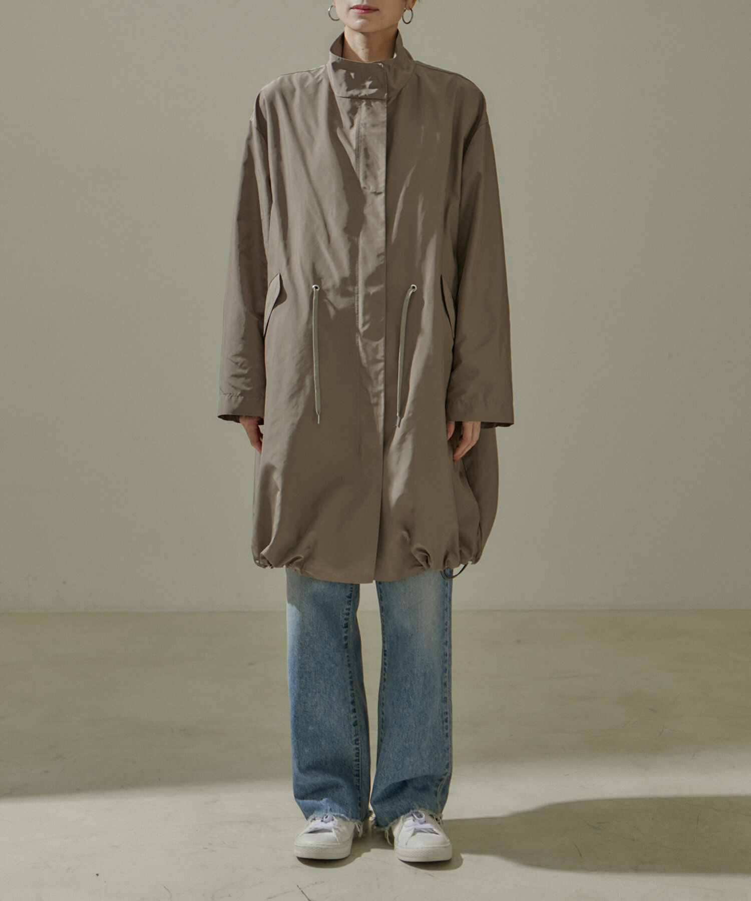 SALON adam et rope'「[24SS]ミリタリースタンドカラーコート/モッズコート【撥水加工・洗える】」|ミリタリージャケット|