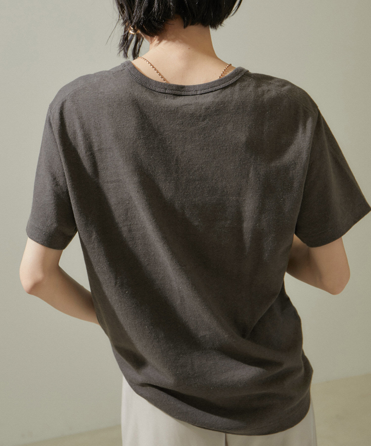 SALON adam et rope'「ヘンプコットンクルーネックTシャツ」|Tシャツ・カットソー|