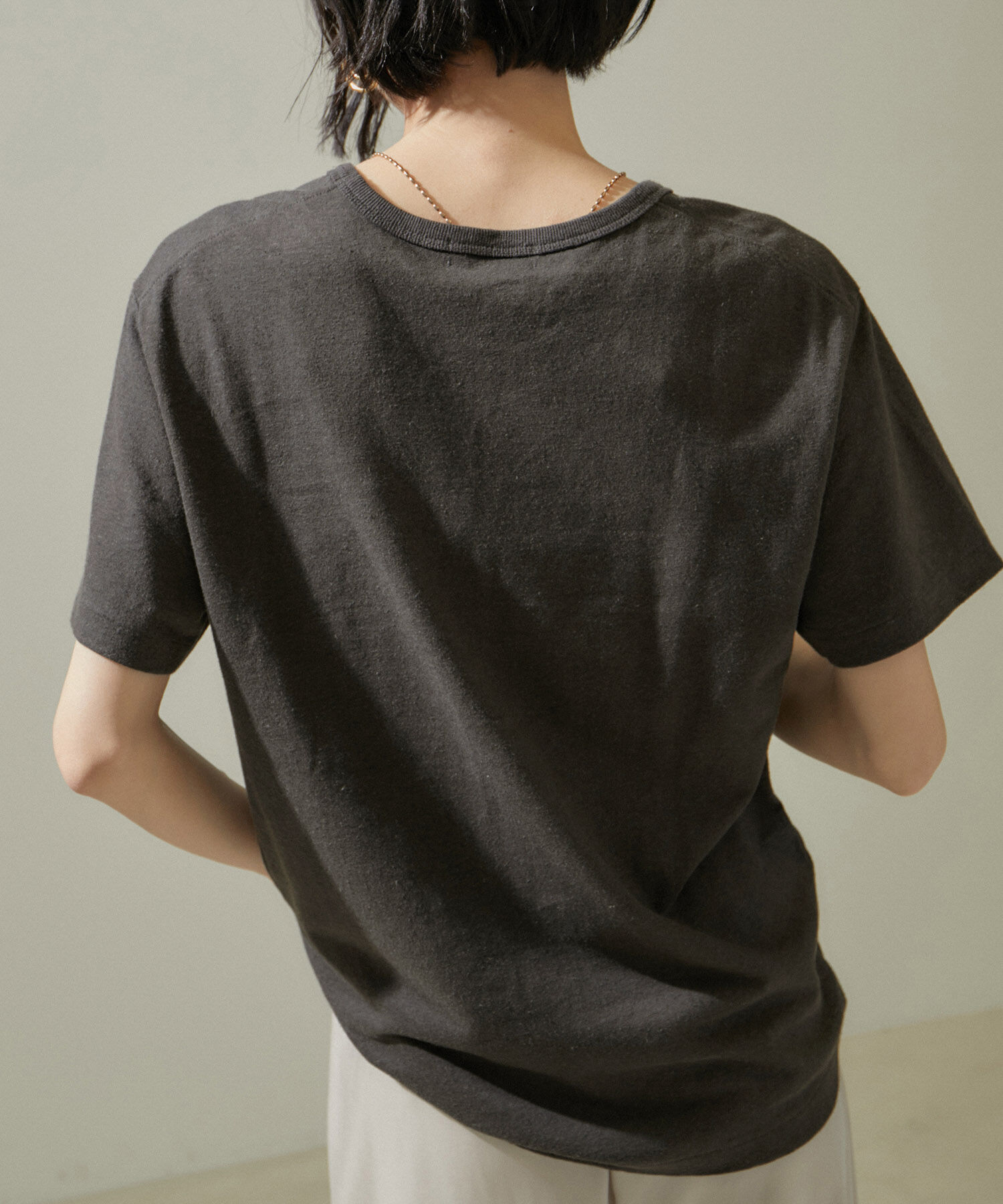 SALON adam et rope'「ヘンプコットンクルーネックTシャツ」|Tシャツ・カットソー|