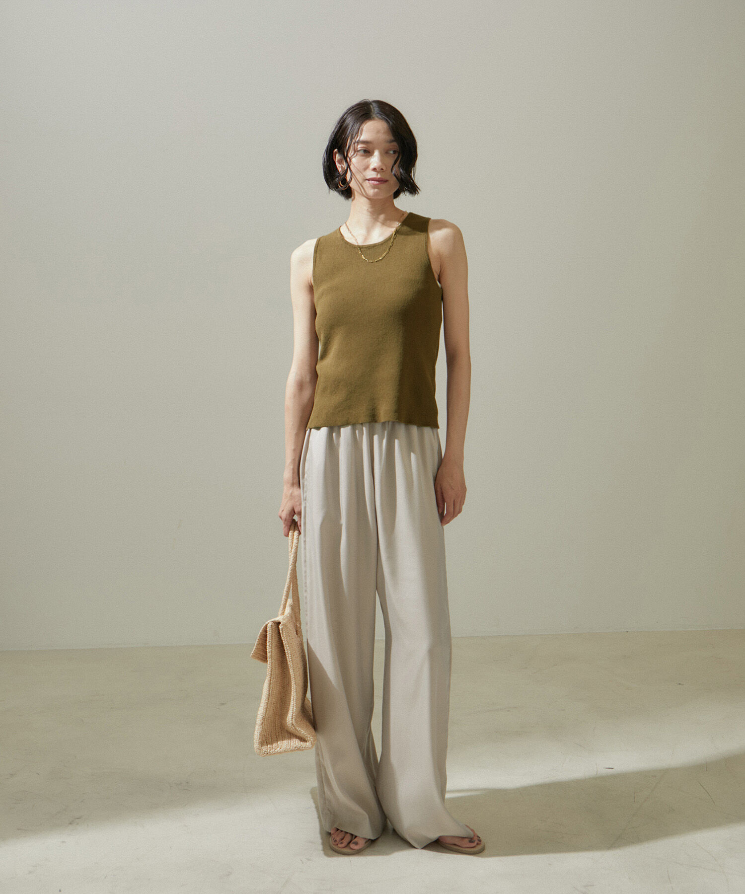 SALON adam et rope'「ドライシアーニットタンクトップ【アンサンブル対応】」|タンクトップ|