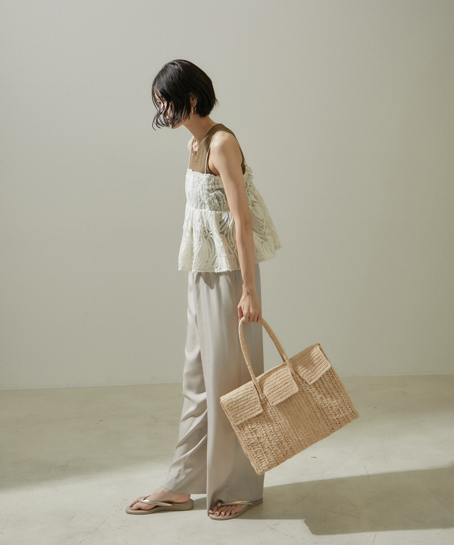 SALON adam et rope'「ドライシアーニットタンクトップ【アンサンブル対応】」|タンクトップ|