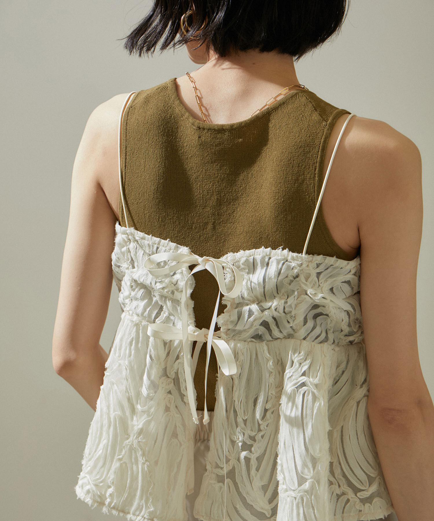 SALON adam et rope'「ドライシアーニットタンクトップ【アンサンブル対応】」|タンクトップ|