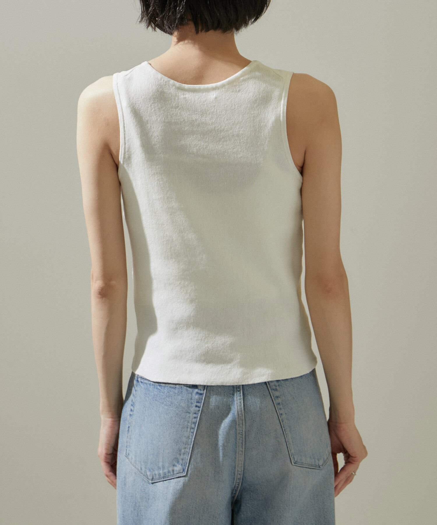 SALON adam et rope'「ドライシアーニットタンクトップ【アンサンブル対応】」|タンクトップ|